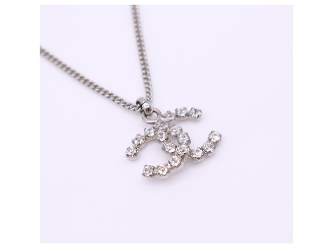 Collar Chanel Coco Mark con pedrería Plata - vista 10