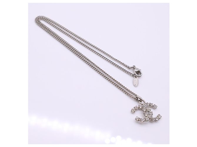 Collar Chanel Coco Mark con pedrería Plata - vista 5