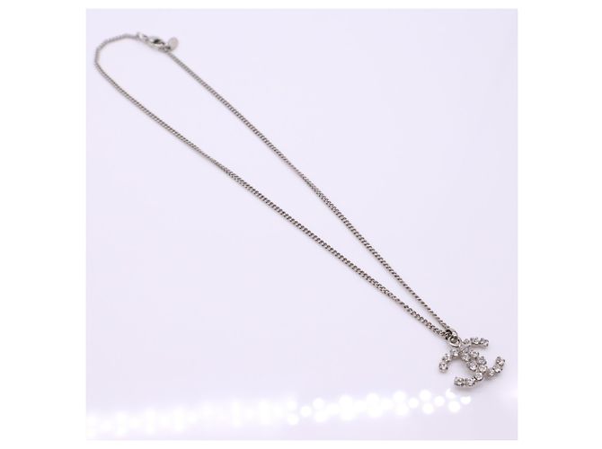 Collar Chanel Coco Mark con pedrería Plata - vista 8