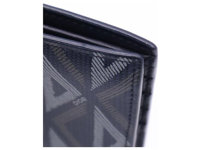 Christian Dior CD Diamond Compact Wallet Brown Navy blue - view 11