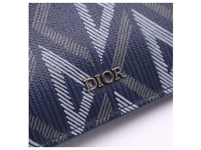 Christian Dior CD Diamond Compact Wallet Brown Navy blue - view 12