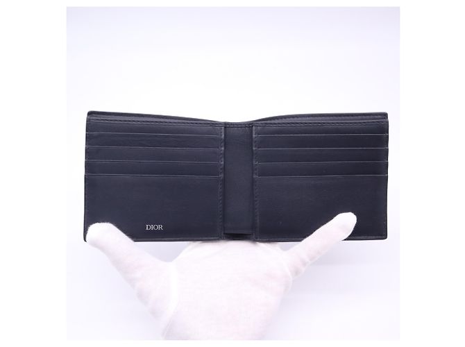 Christian Dior CD Diamond Compact Wallet Brown Navy blue - view 13