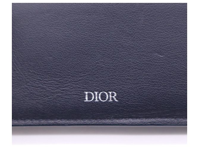 Christian Dior CD Diamond Compact Wallet Brown Navy blue - view 17