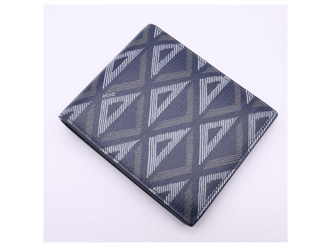 Christian Dior CD Diamond Compact Wallet Brown Navy blue - view 2