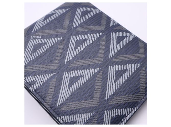 Christian Dior CD Diamond Compact Wallet Brown Navy blue - view 4