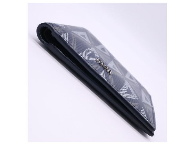 Christian Dior CD Diamond Compact Wallet Brown Navy blue - view 7