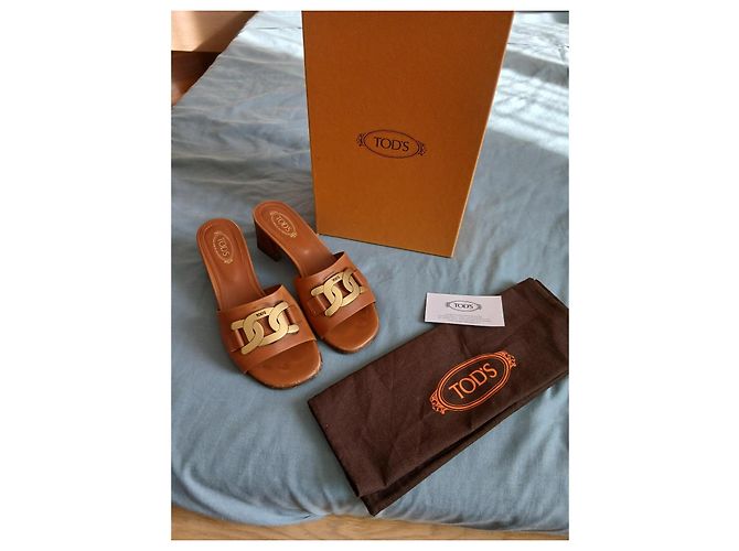 Sandali Tod's Kate in pelle camel Marrone - vista 2