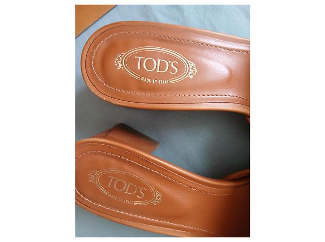 Sandali Tod's Kate in pelle camel Marrone - vista 3