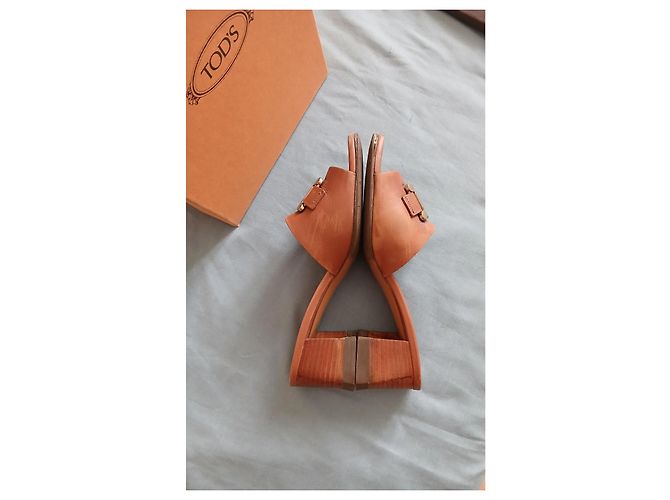 Sandali Tod's Kate in pelle camel Marrone - vista 7