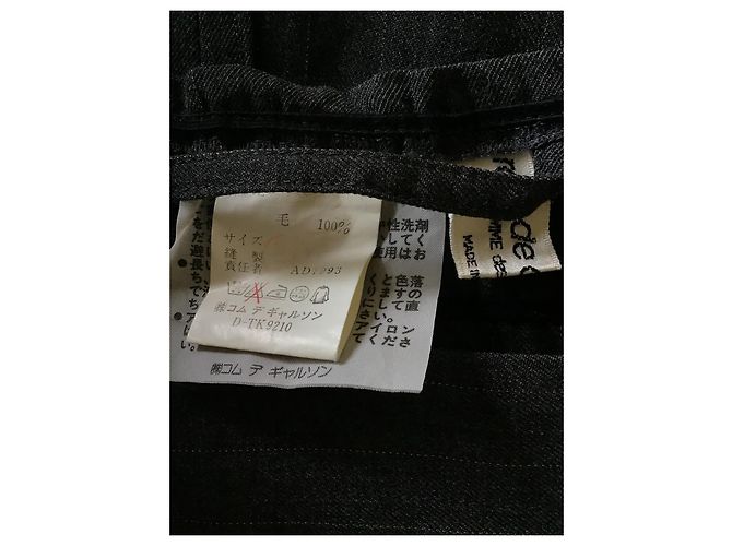 Comme Des Garcons Comme des Garçons Robe de Chambre Completo Lana Rigato Nero - vista 9