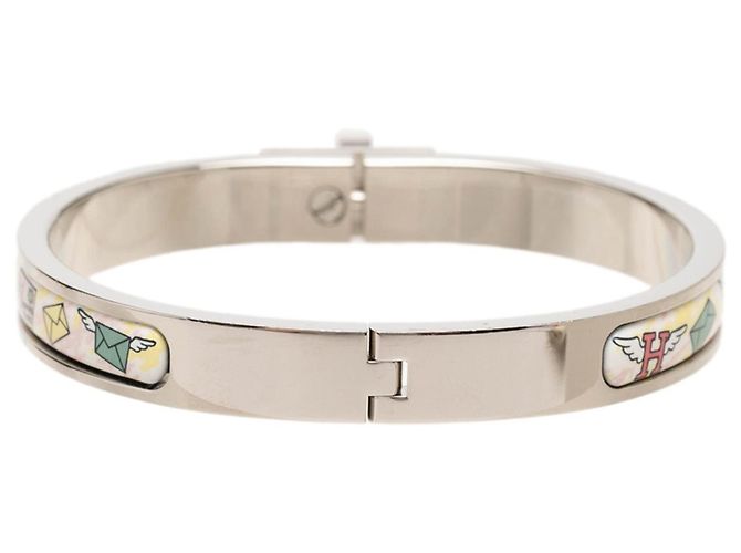 Hermès Bracciale Hermes Mini Click Kelly PM Motivo Lettera Argento Multicolore - vista 3