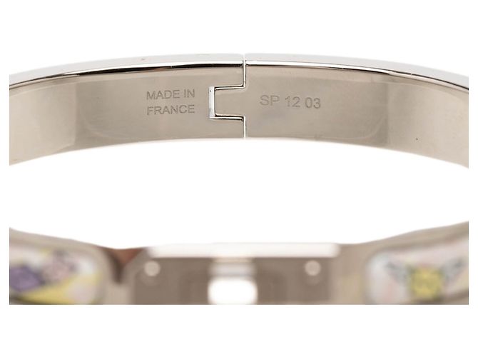 Hermès Bracciale Hermes Mini Click Kelly PM Motivo Lettera Argento Multicolore - vista 5