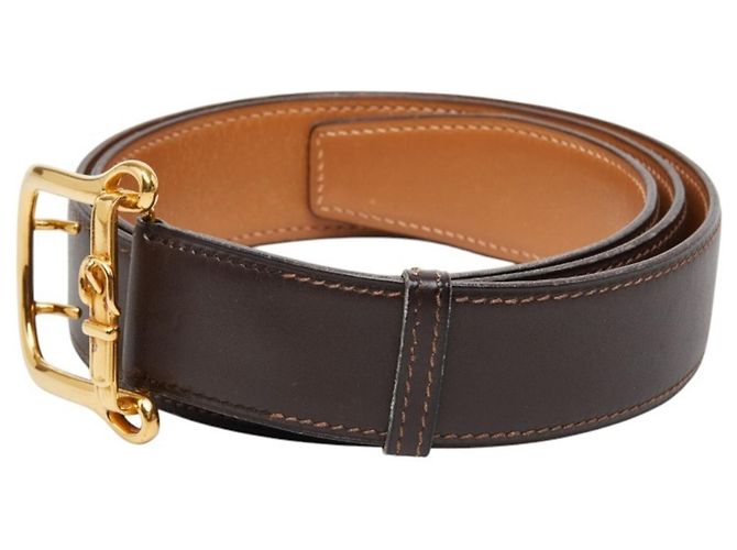 Hermès Cinto de couro marrom e dourado Hermes - vista 2