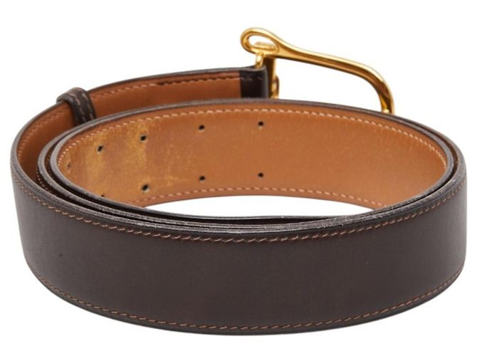 Hermès Cinto de couro marrom e dourado Hermes - vista 3