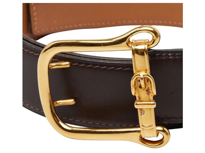 Hermès Cinto de couro marrom e dourado Hermes - vista 4