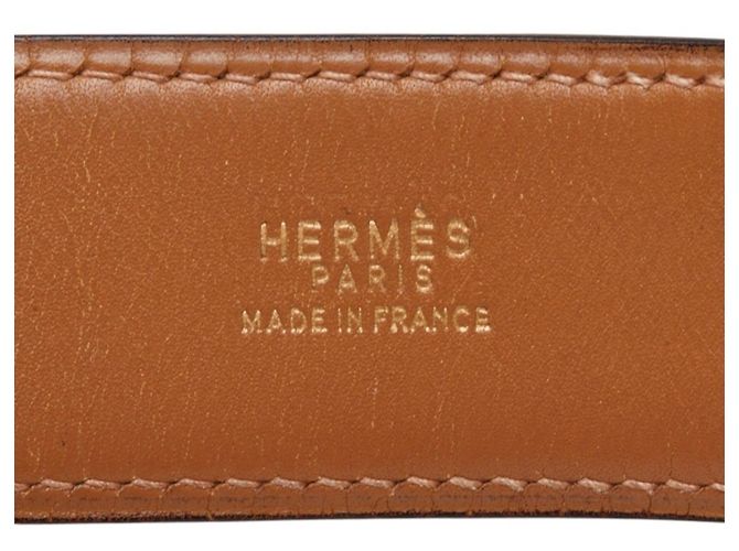 Hermès Cinto de couro marrom e dourado Hermes - vista 7