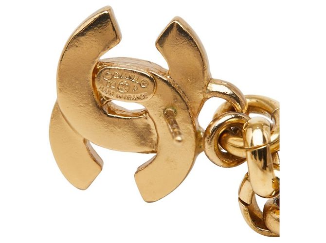 Orecchini a lobo Chanel Coco Mark No. 5 motivo trifoglio D'oro - vista 4