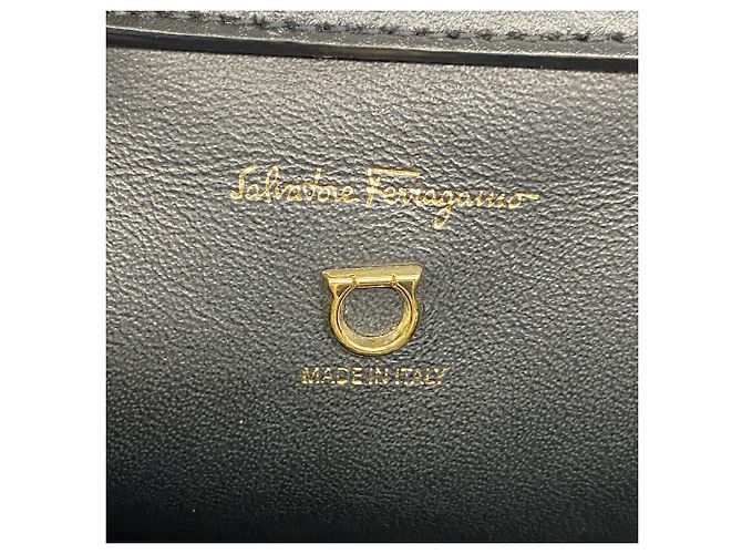 Borsa in pelle Gancini Salvatore Ferragamo Nero - vista 5