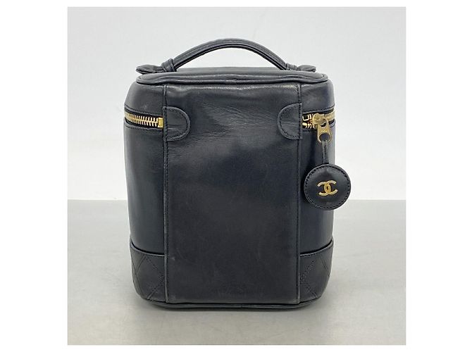 Borsa Vanity Chanel in lambskin nera Nero - vista 10