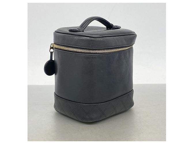 Borsa Vanity Chanel in lambskin nera Nero - vista 2