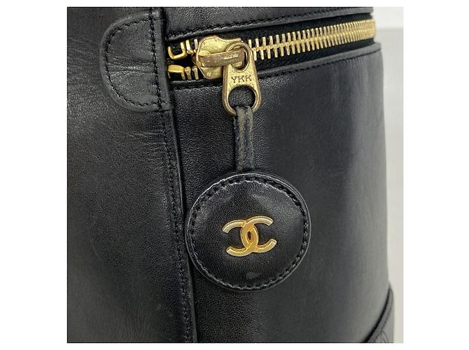 Borsa Vanity Chanel in lambskin nera Nero - vista 8
