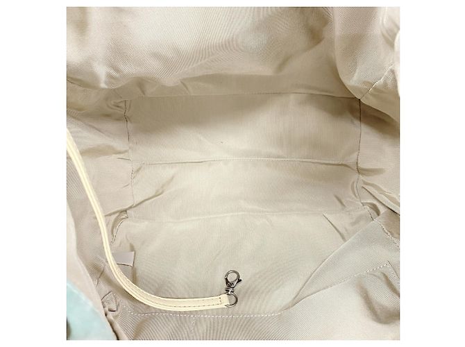 Borsa a tracolla Chanel in camoscio Blu Beige Verde - vista 4