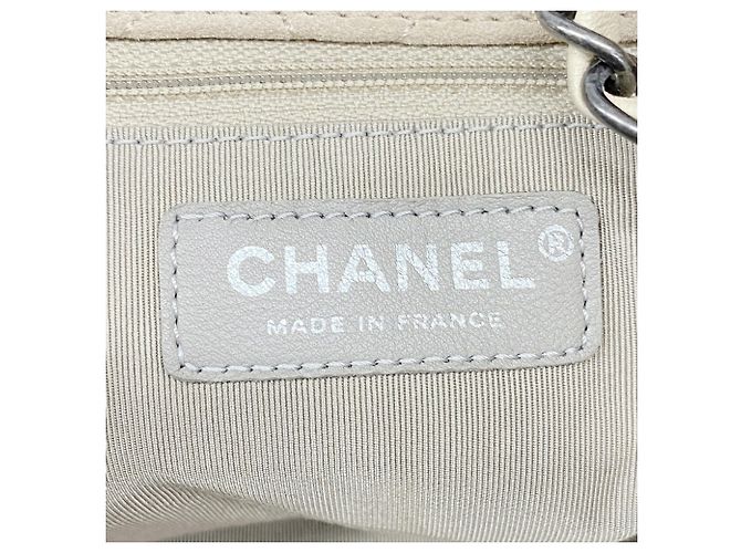 Borsa a tracolla Chanel in camoscio Blu Beige Verde - vista 5