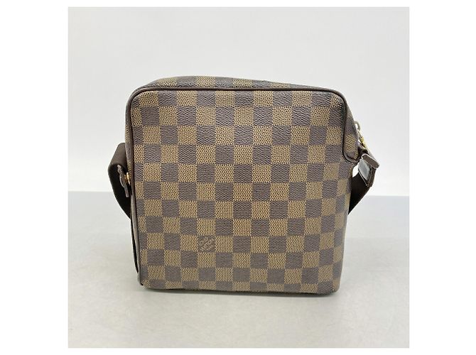 Bolsa de Ombro Louis Vuitton Damier Olaf PM N41442 Ebene Masculina Damier ebene - vista 10