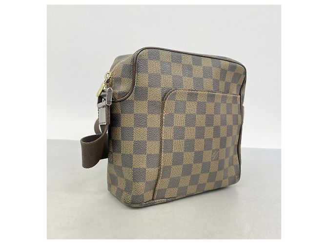 Bolsa de Ombro Louis Vuitton Damier Olaf PM N41442 Ebene Masculina Damier ebene - vista 2