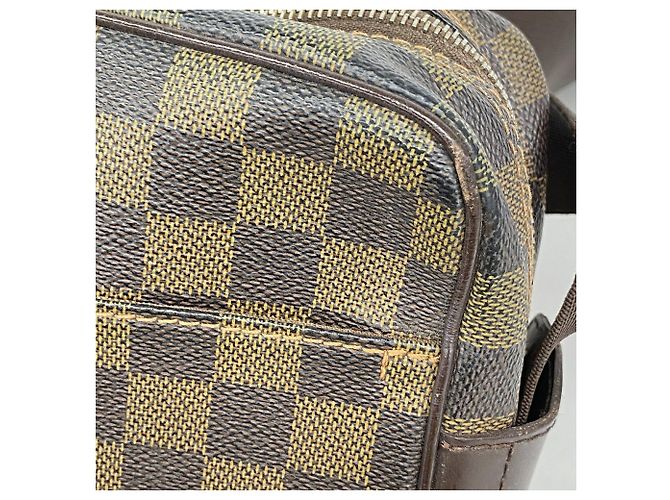 Bolsa de Ombro Louis Vuitton Damier Olaf PM N41442 Ebene Masculina Damier ebene - vista 7