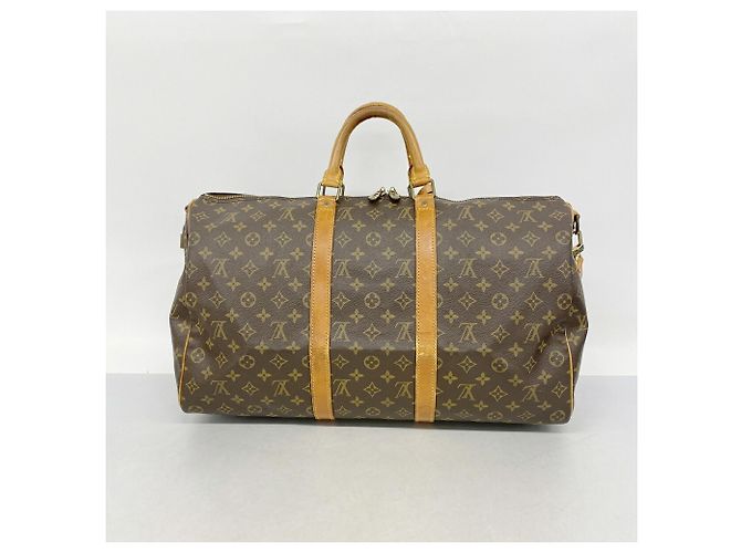 Louis Vuitton Boston Monogram Keepall Bandoulière 50 Braun - Ansicht 12