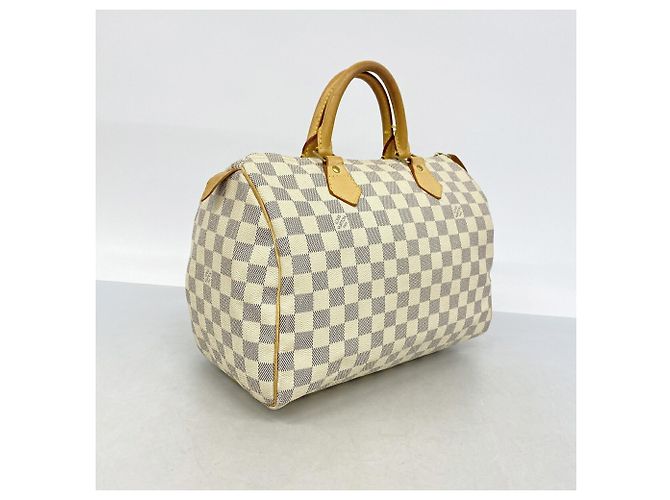 Borsa Louis Vuitton Damier Azur Speedy 30 Bianco - vista 2