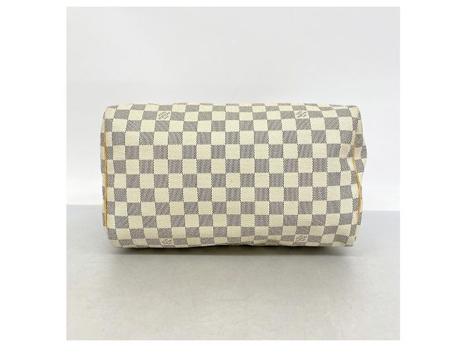 Borsa Louis Vuitton Damier Azur Speedy 30 Bianco - vista 3