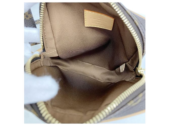 Bolso de hombro Louis Vuitton Monogram Game On Panam Set Castaño Roja - vista 10