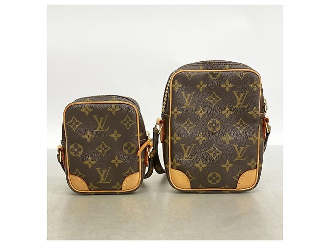 Bolso de hombro Louis Vuitton Monogram Game On Panam Set Castaño Roja - vista 11