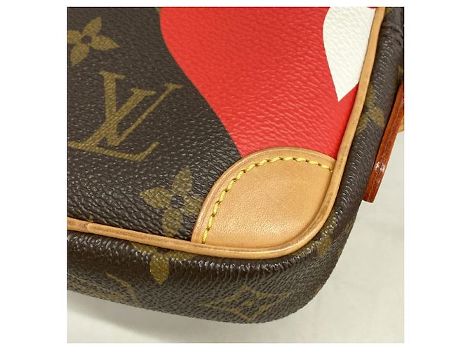 Bolso de hombro Louis Vuitton Monogram Game On Panam Set Castaño Roja - vista 7