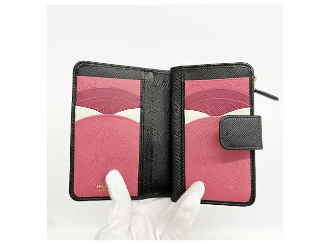 Prada Portemonnaie aus Saffiano-Leder Schwarz - Ansicht 3