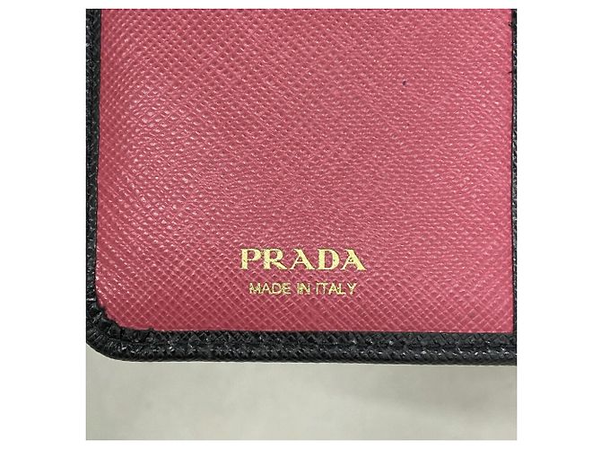 Prada Portemonnaie aus Saffiano-Leder Schwarz - Ansicht 4