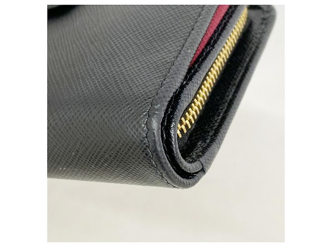 Prada Portemonnaie aus Saffiano-Leder Schwarz - Ansicht 6