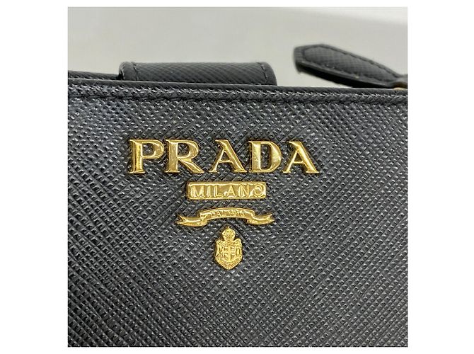Prada Portemonnaie aus Saffiano-Leder Schwarz - Ansicht 7