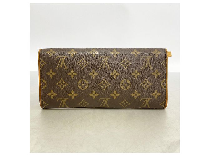 Bolso de hombro Louis Vuitton Monogram Pochette Twin GM Castaño - vista 11
