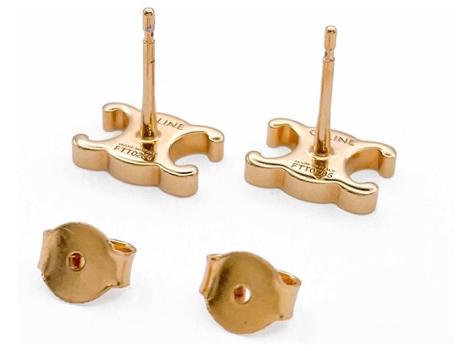 Céline CELINE Triomphe Ohrstecker aus goldfarbenem Metall Golden - Ansicht 6