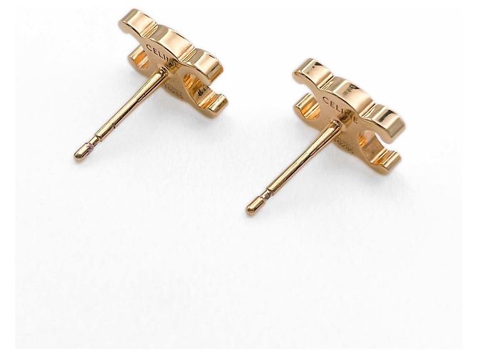 Céline CELINE Triomphe Ohrstecker aus goldfarbenem Metall Golden - Ansicht 7