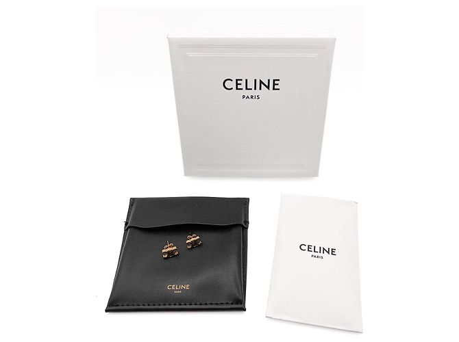 Céline CELINE Triomphe Ohrstecker aus goldfarbenem Metall Golden - Ansicht 9