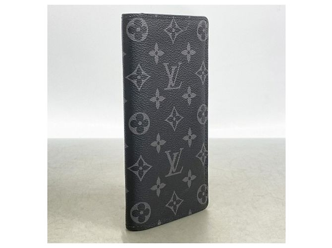 Louis Vuitton Monogram Eclipse Portefeuille Brazza Long Wallet Negro - vista 2