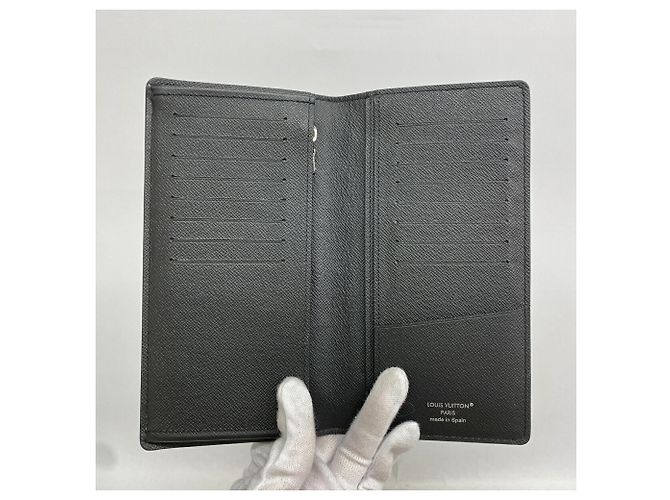 Louis Vuitton Monogram Eclipse Portefeuille Brazza Long Wallet Negro - vista 3