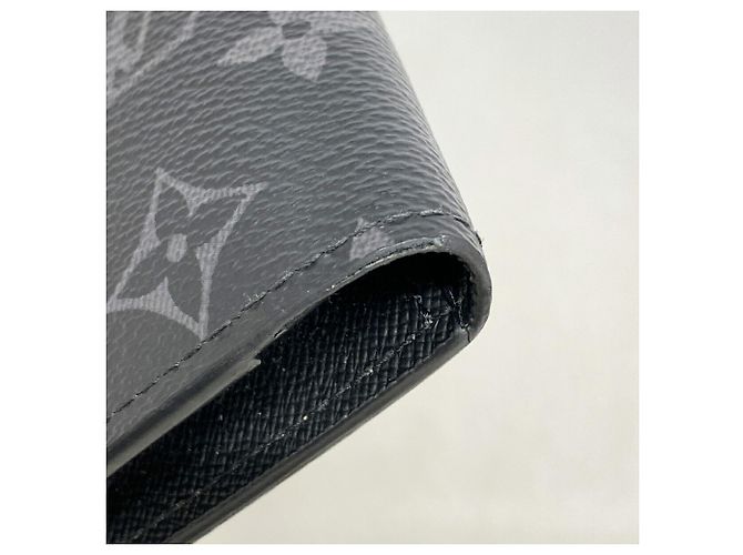 Louis Vuitton Monogram Eclipse Portefeuille Brazza Long Wallet Negro - vista 5