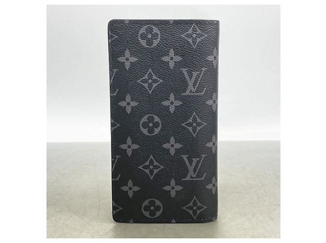 Louis Vuitton Monogram Eclipse Portefeuille Brazza Long Wallet Negro - vista 6
