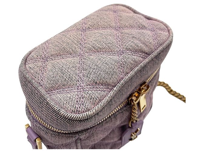 Borsa a tracolla Vanity trapuntata Yves Saint Laurent anni '80 Porpora - vista 17