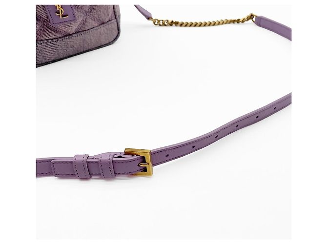 Borsa a tracolla Vanity trapuntata Yves Saint Laurent anni '80 Porpora - vista 18